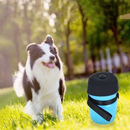 Dog Travel Kettle Portable Kettle Pet Outdoor Drinking Water Accompanying Cup (Color: Blue)